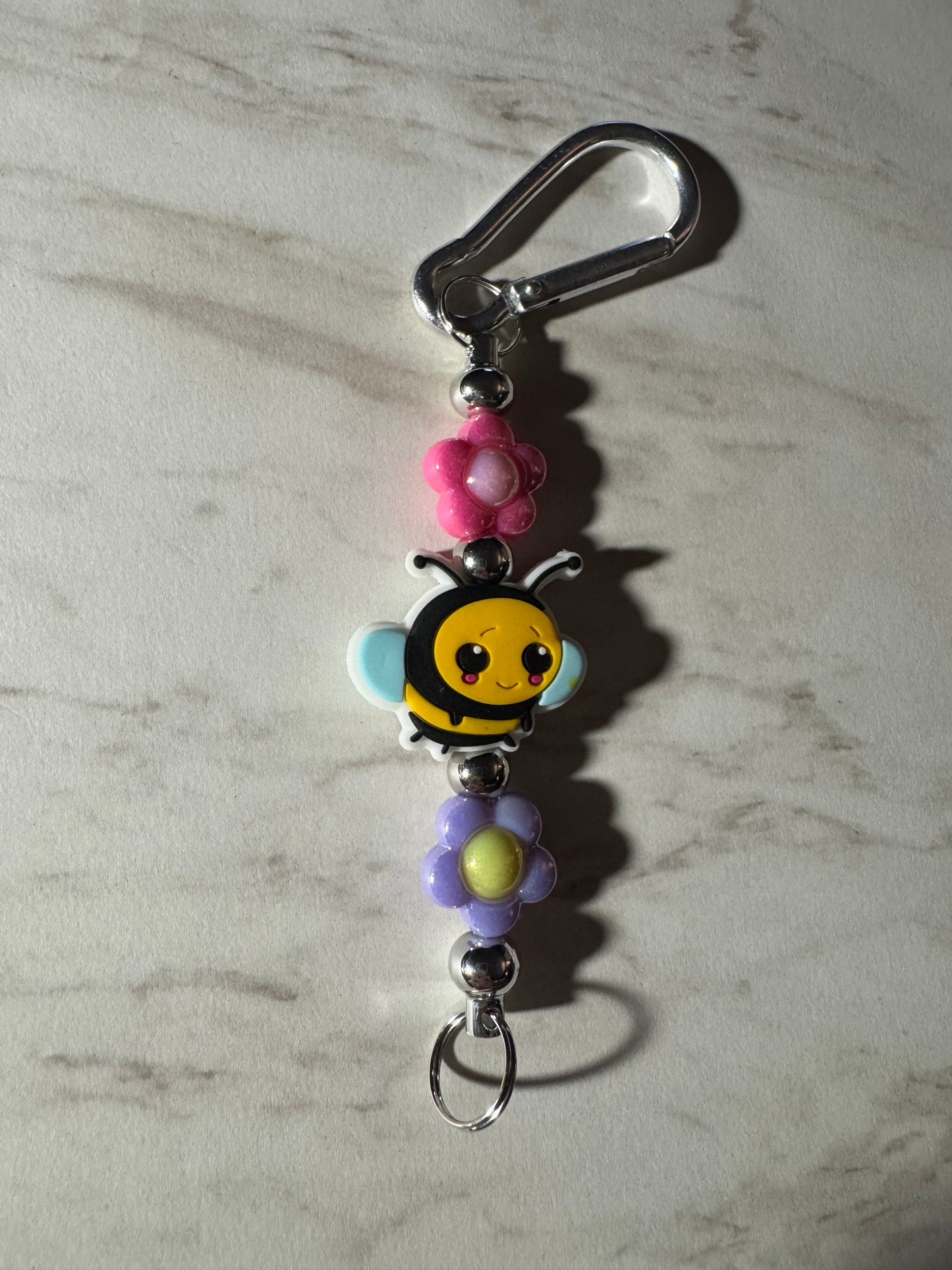 Floral Bee Keychain