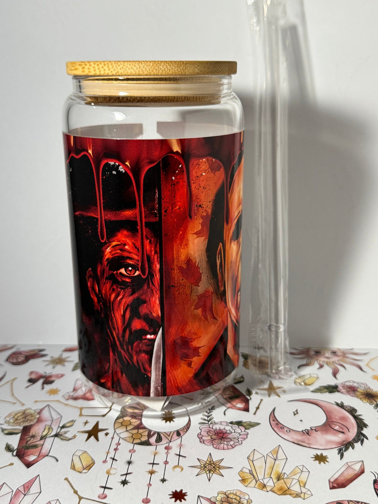Horror Killers 16oz Can Glass