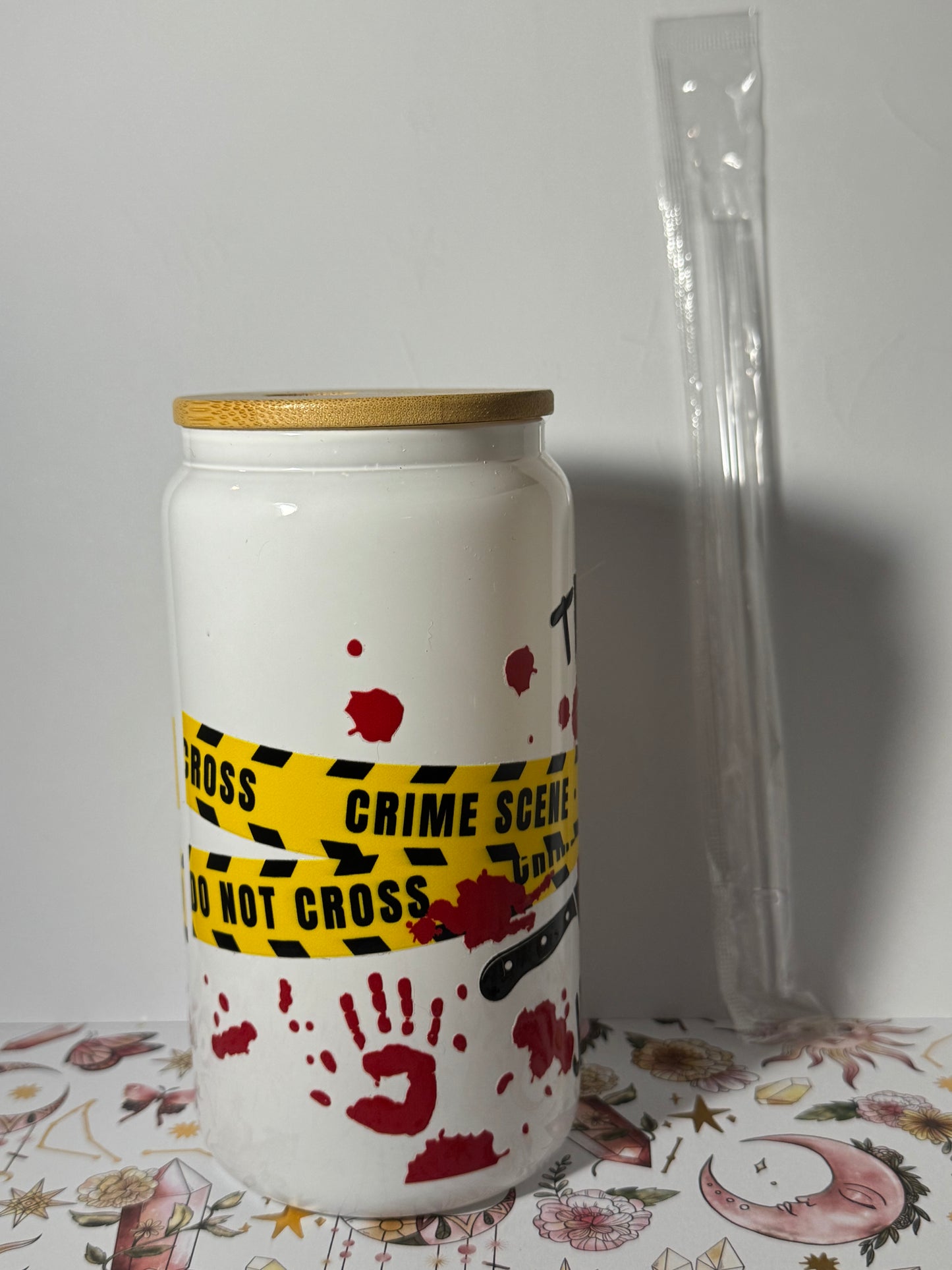 Tru Crime Junkie 16oz Can Glass