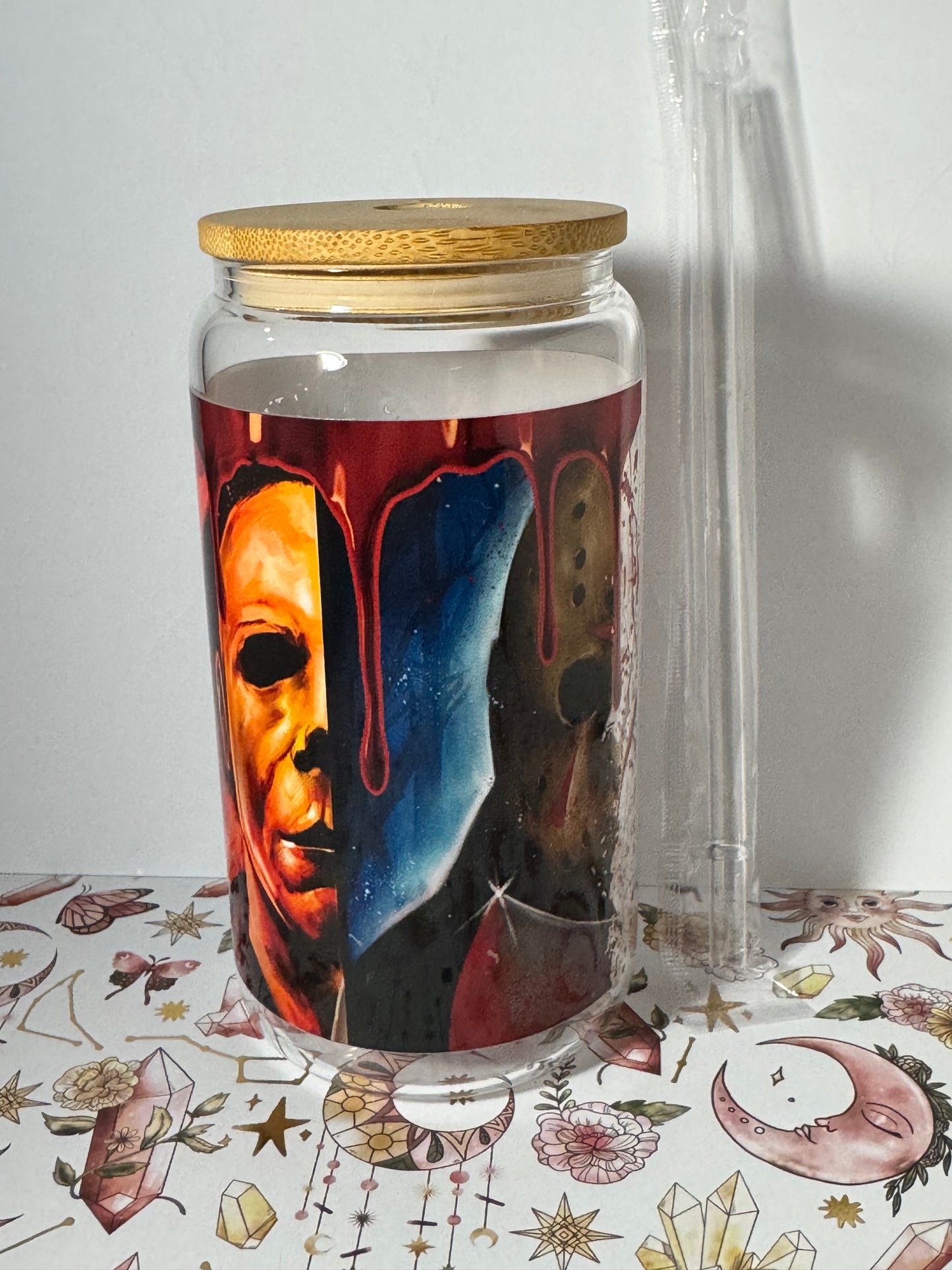Horror Killers 16oz Can Glass