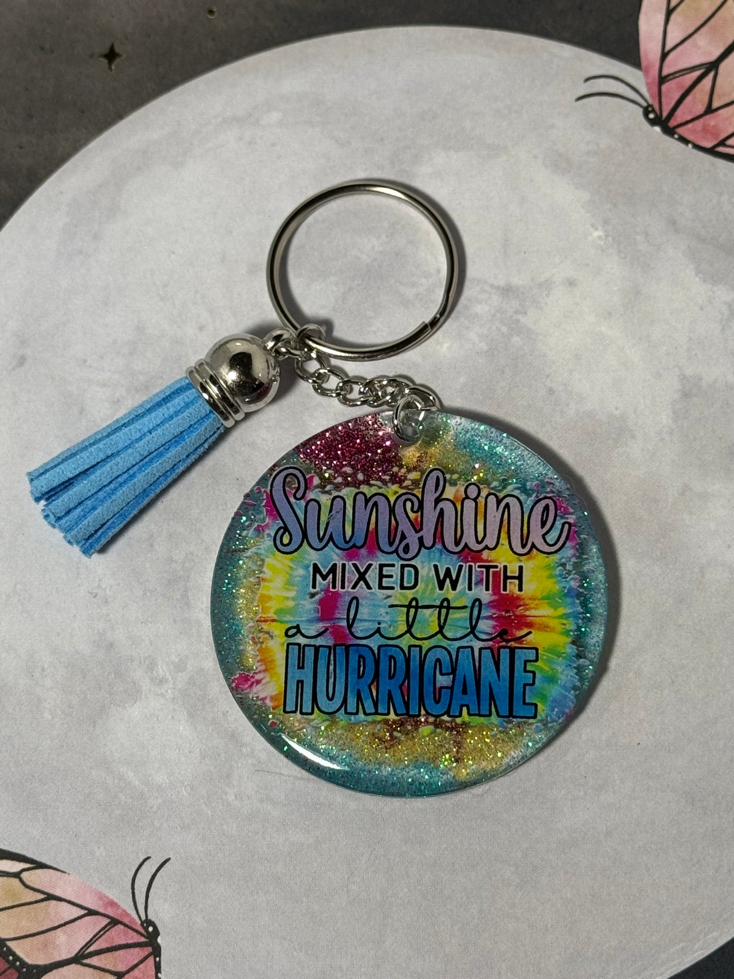 Sunshine Mixed With A Little Hurricane Keychain.