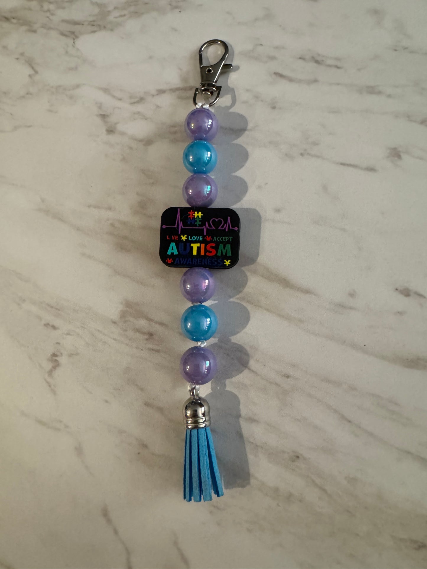 Live Love Accept Autism Purse Charm