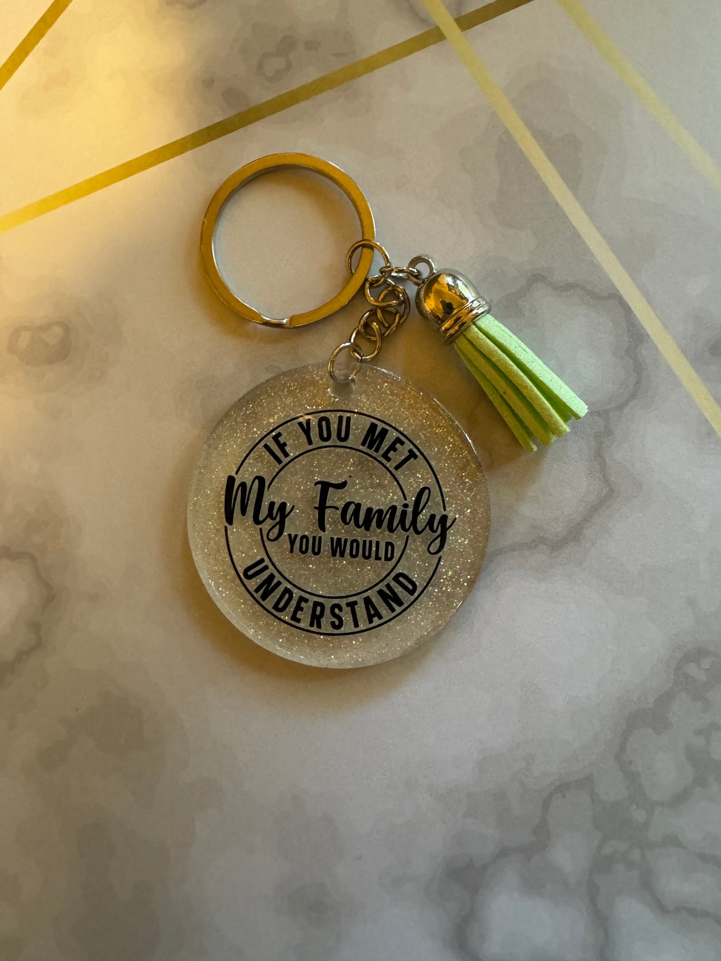 If You Met My Family Keychain