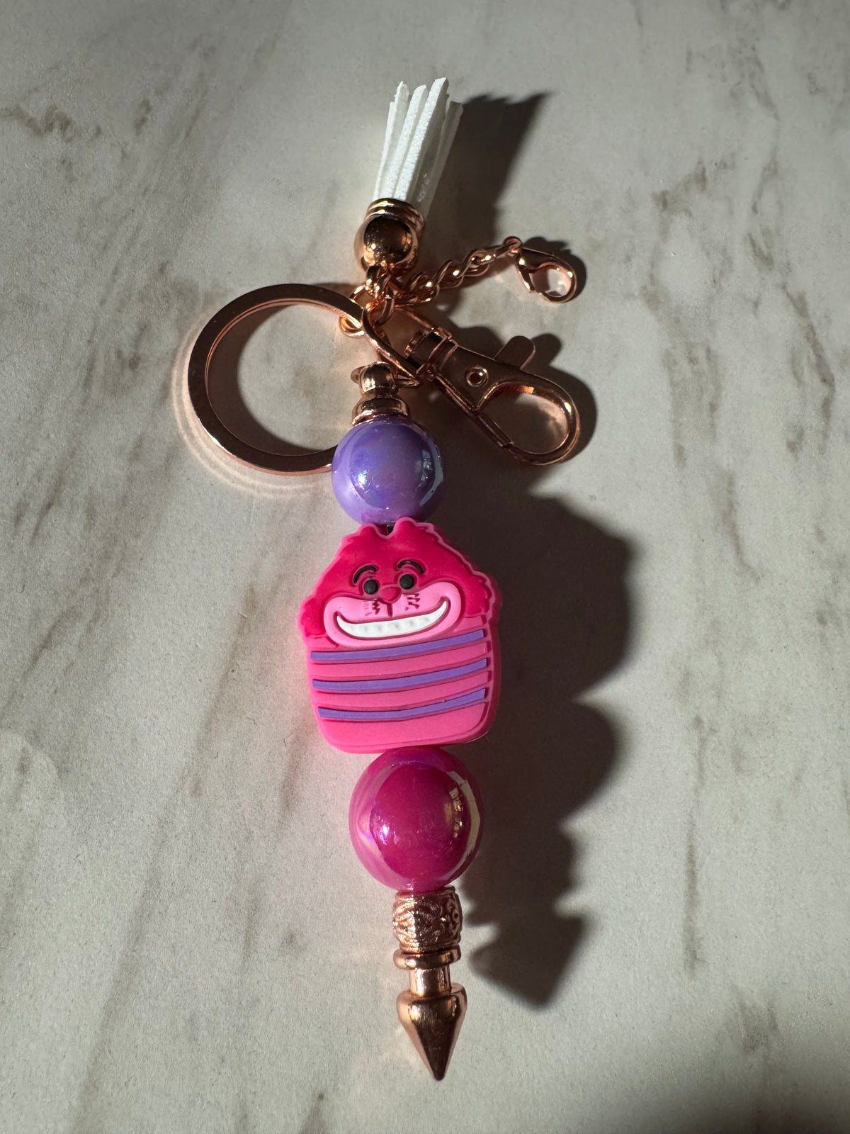 Pink Cat Keychain