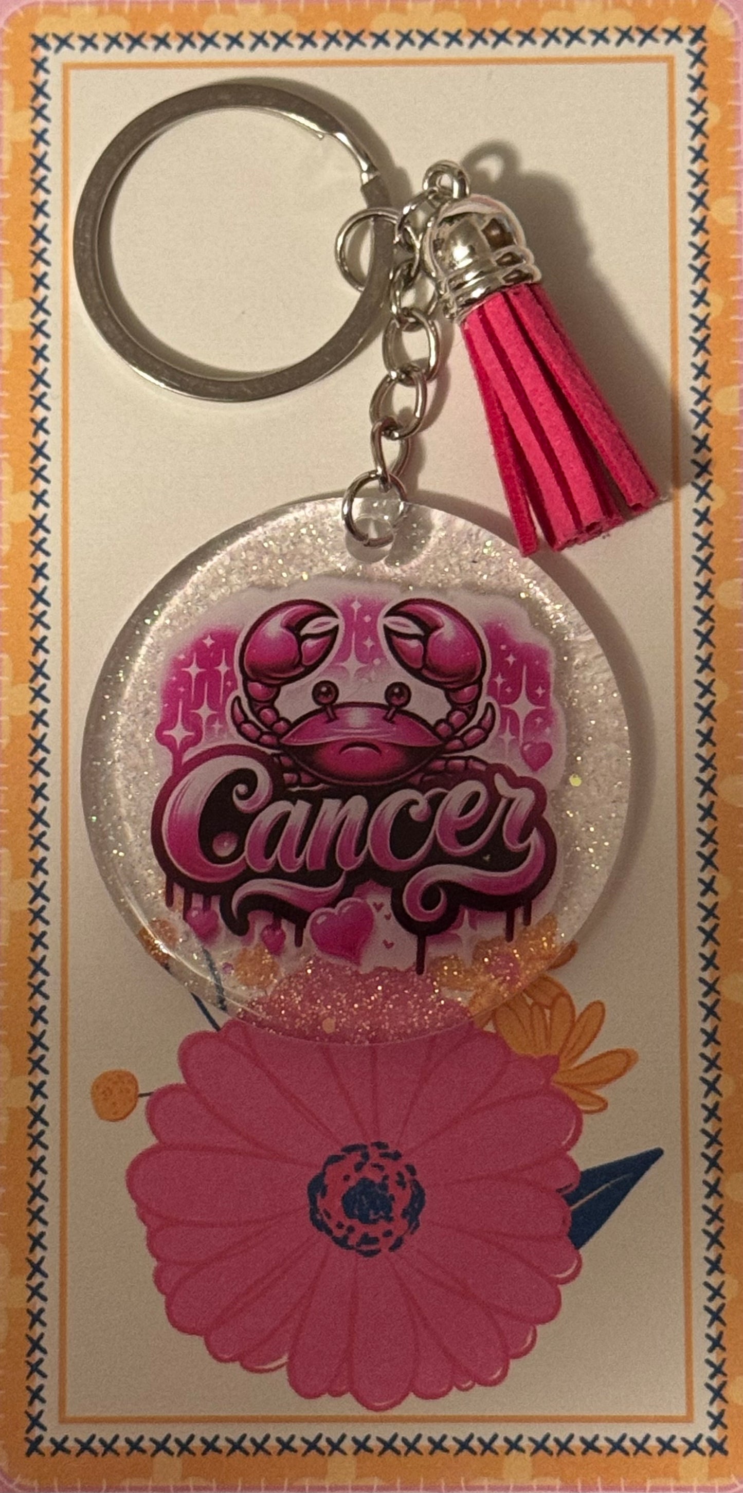 Pink Cancer Keychain