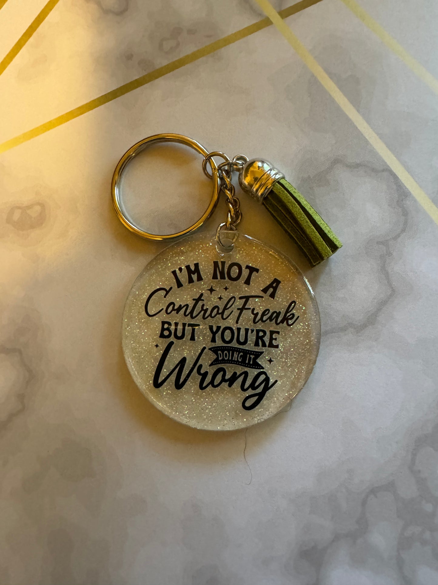 Not A Control Freak Keychain