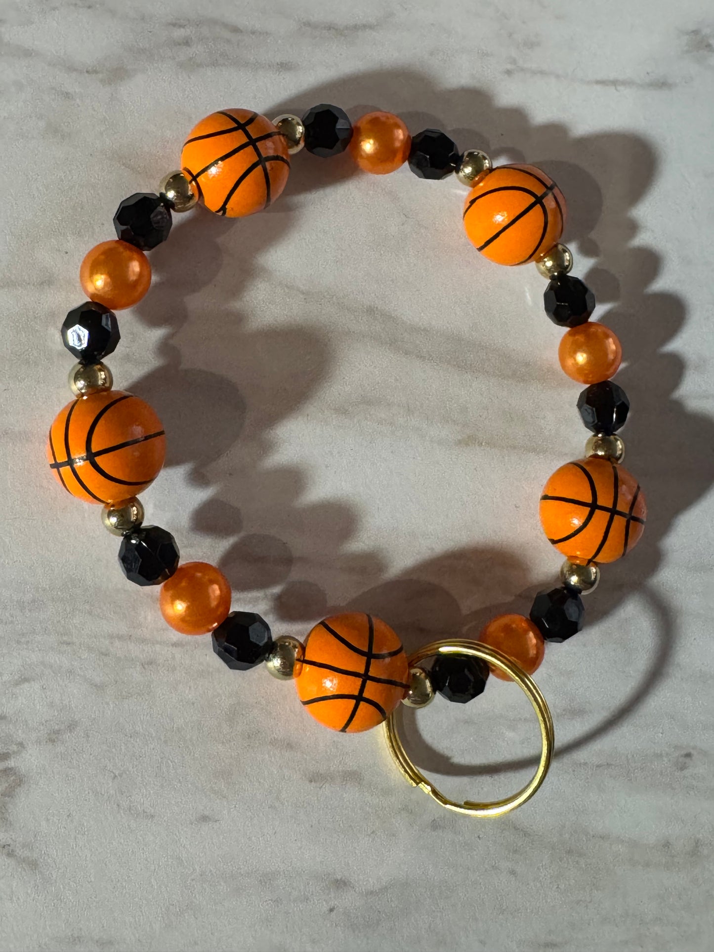 Basketball Wristlet Keychain