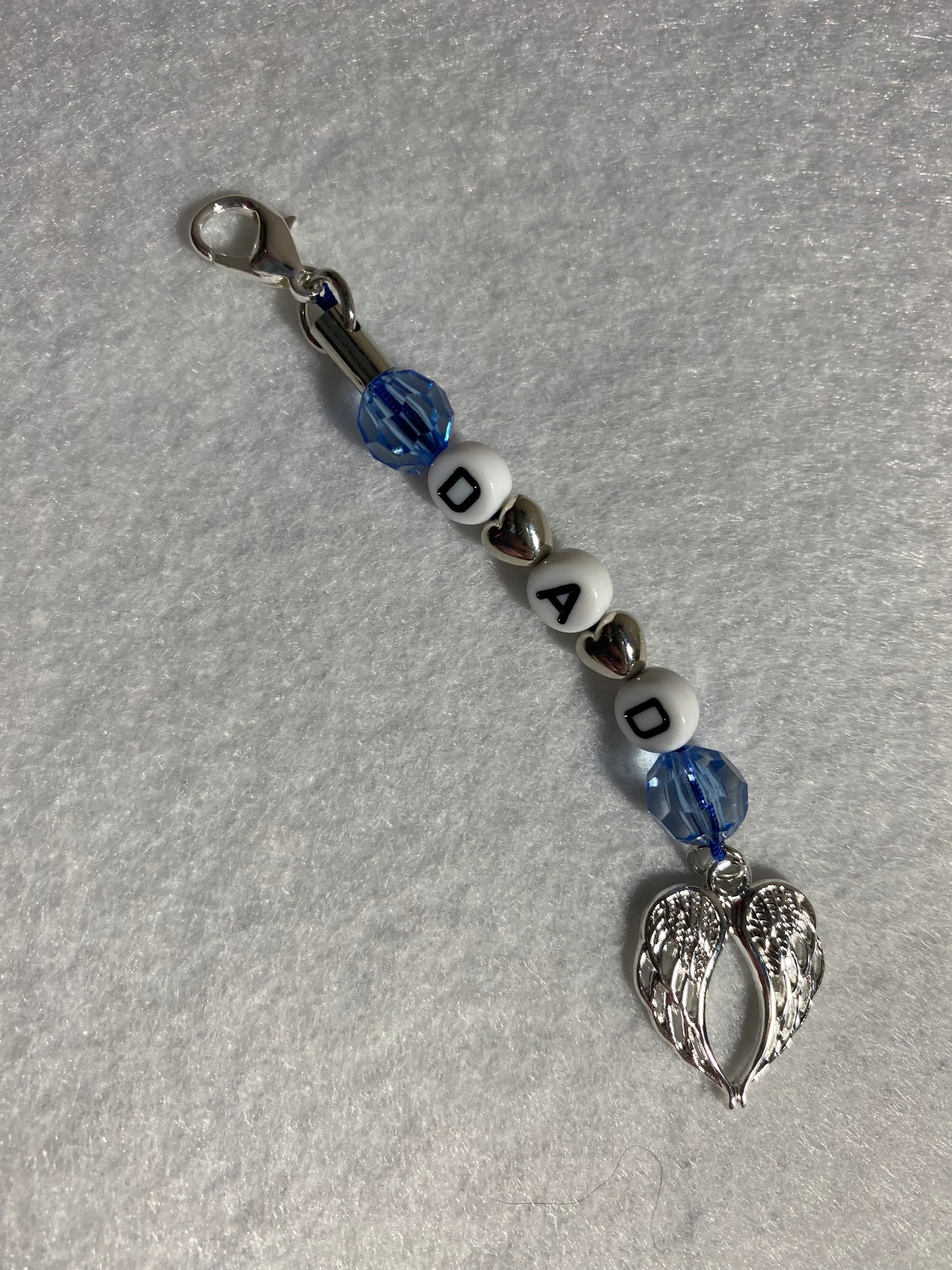 In Memory Dad Zipper Pull / Keychain Charm