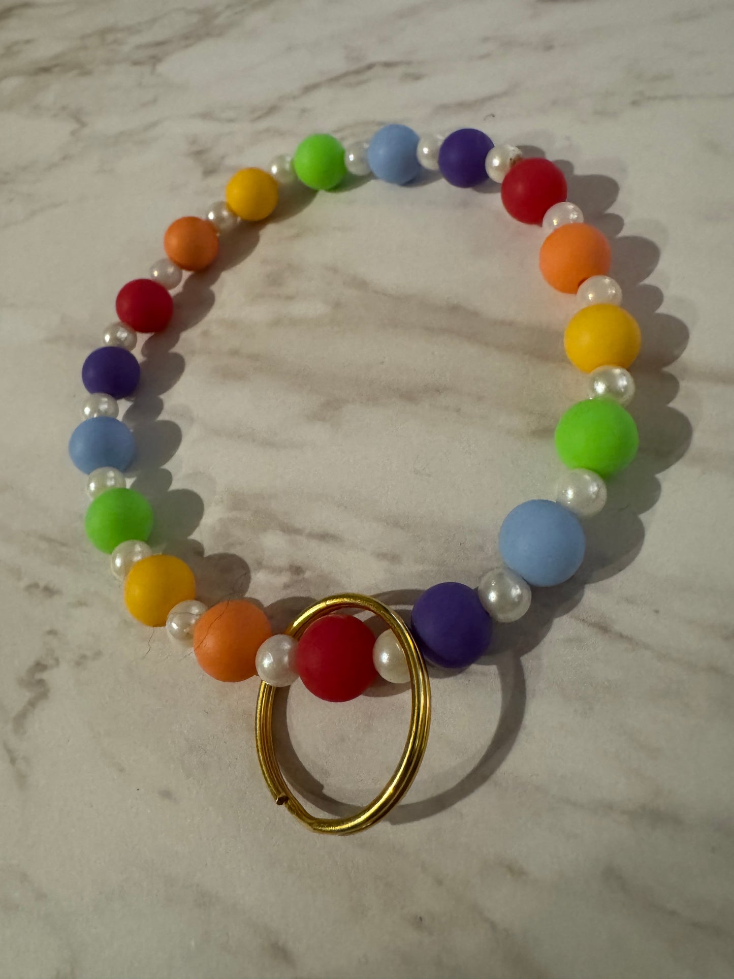 Rainbow Wristlet Keychain