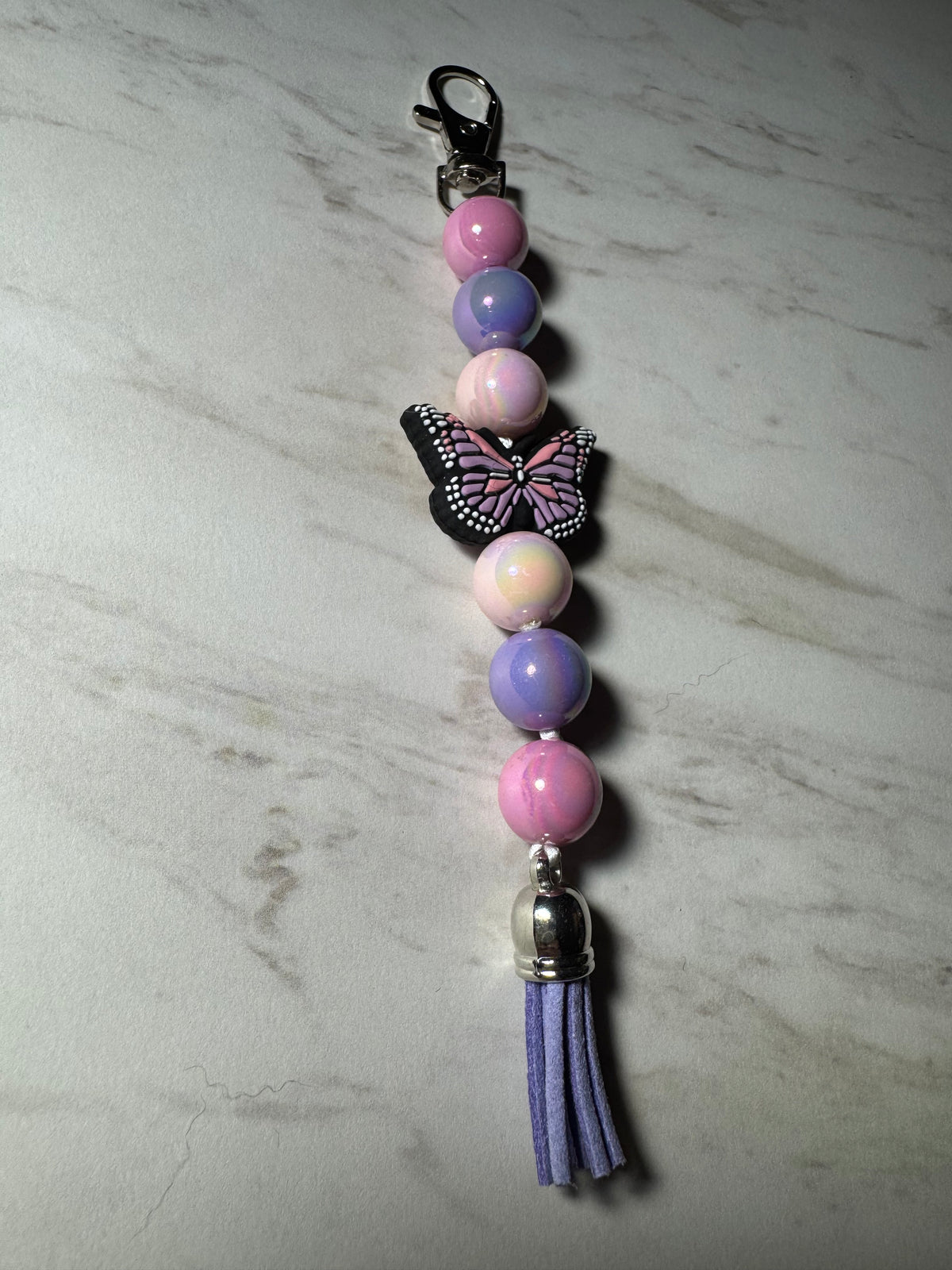 Pink and Purple Purse Charm