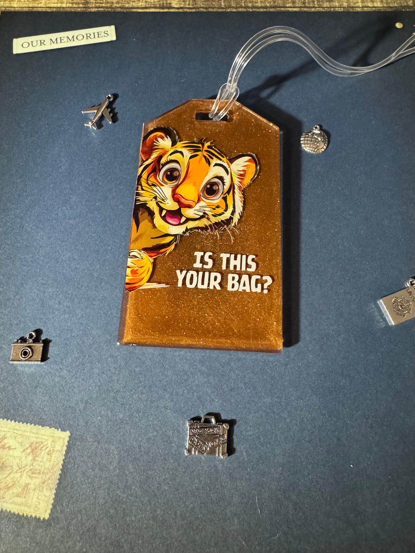 Brown Tiger Bag Tag