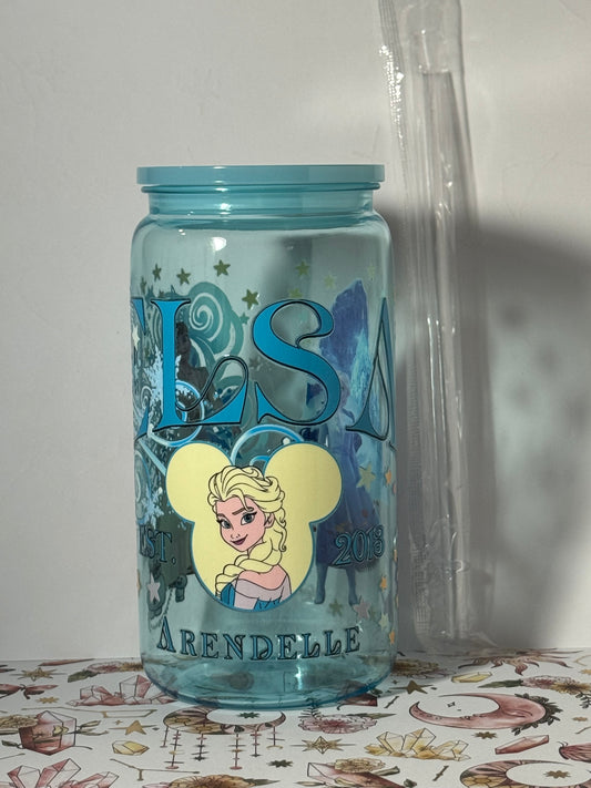 Elsa 16oz Plastic Can Cup