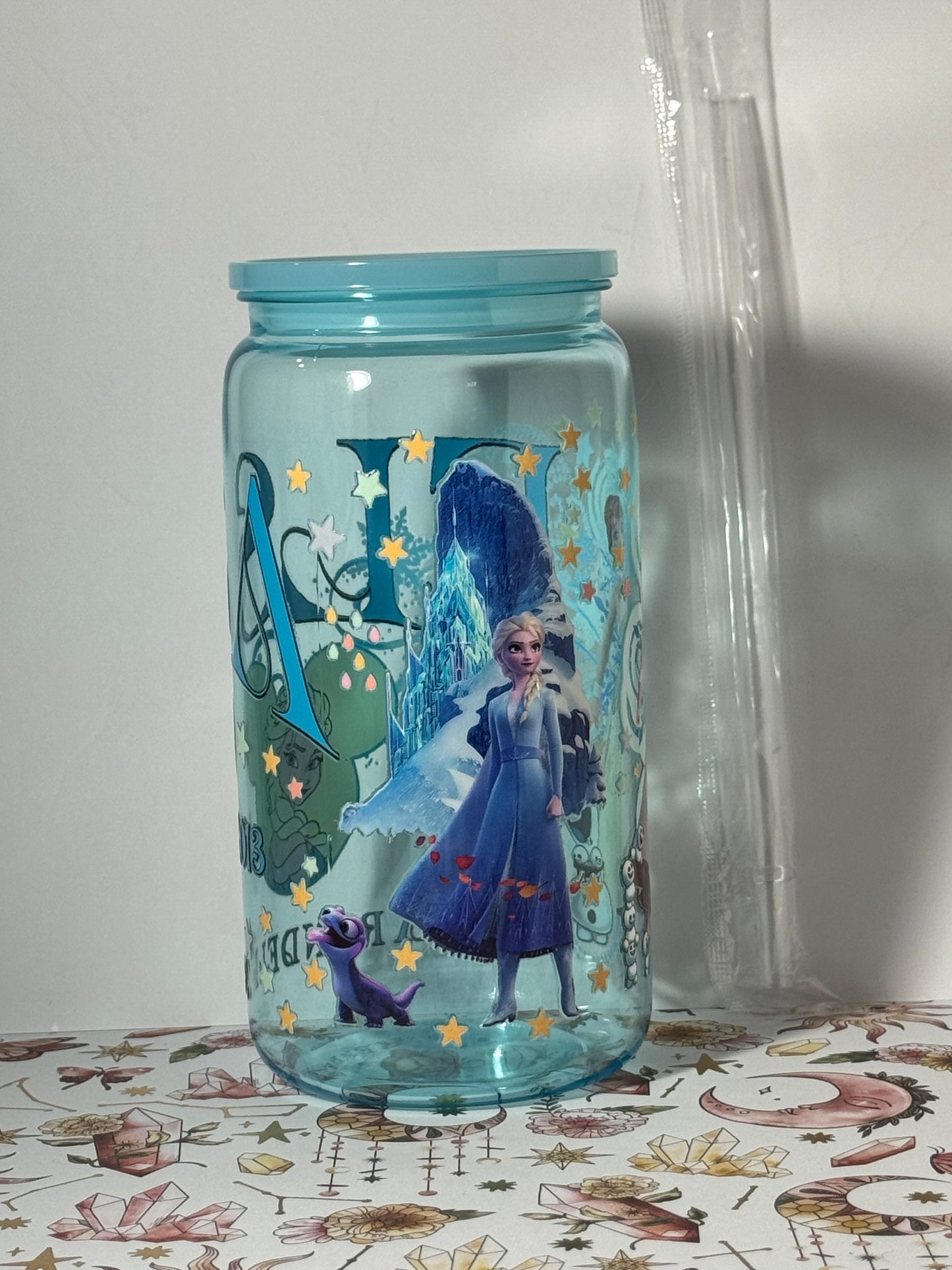 Elsa 16oz Plastic Can Cup