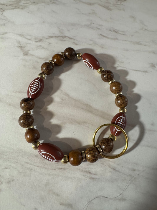 Football Wristlet Keychain
