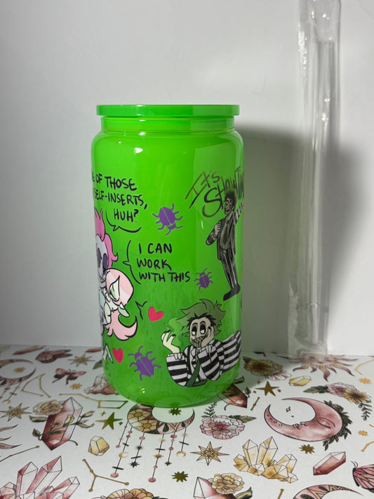 Beetlejuice 16oz Can Glass
