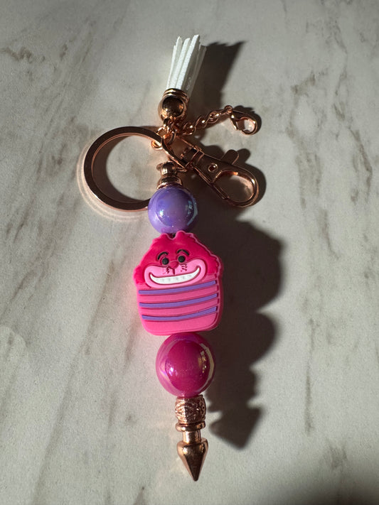 Pink Cat Keychain