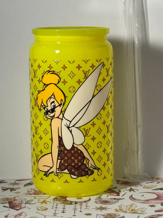 Tinker Bell LV 16oz Can Glass