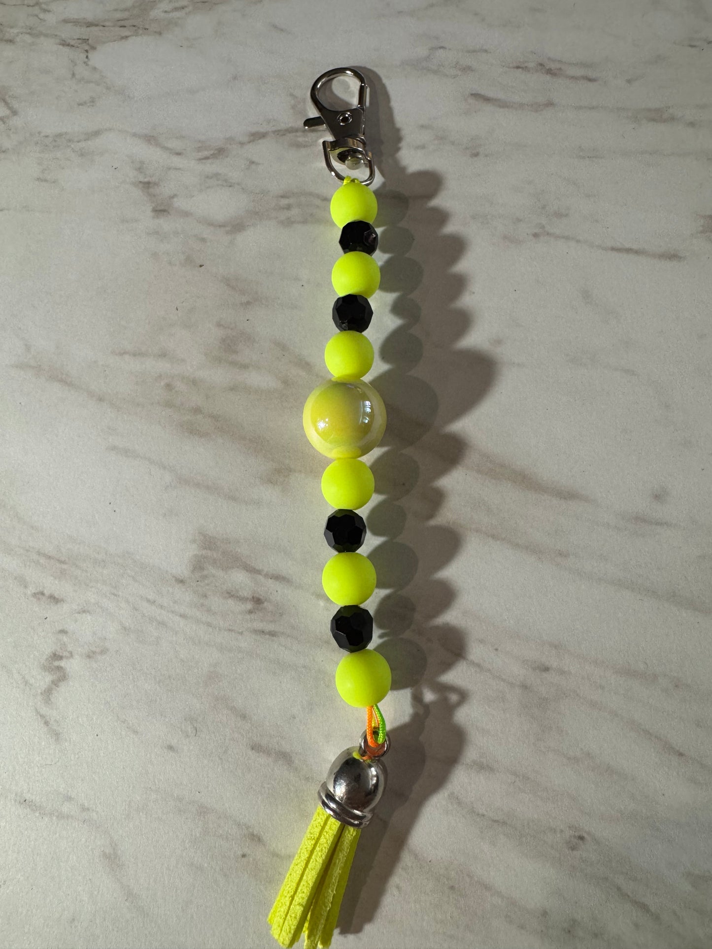 Neon Yellow Bag Charm