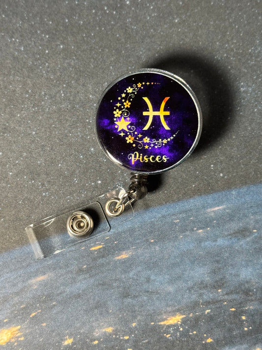 Pisces Zodiac Badge Reel