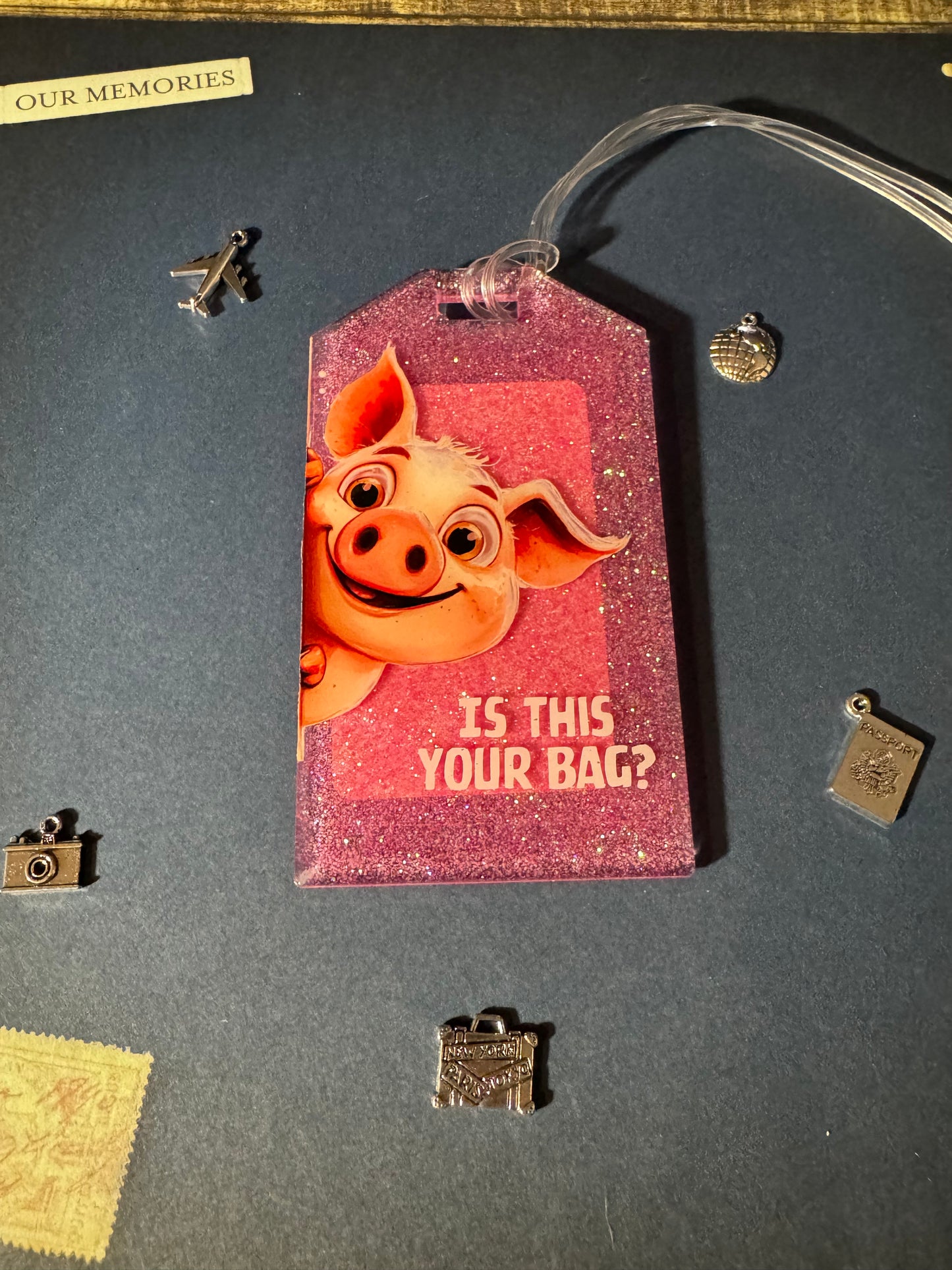 Pink Pig Bag Tag