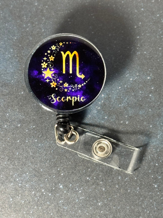 Scorpio Zodiac Badge Reel
