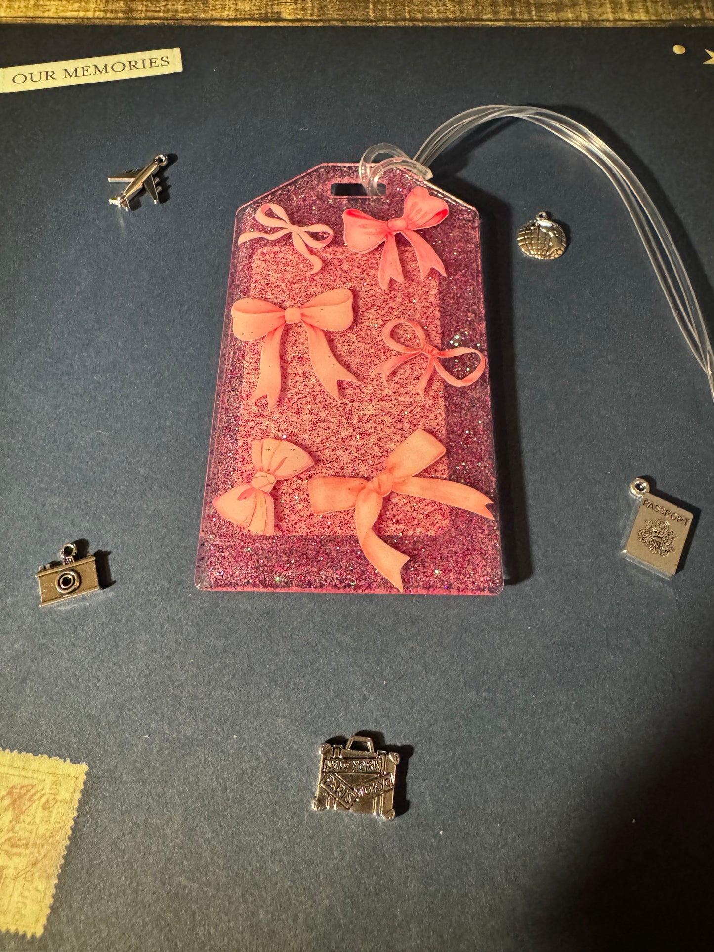 Pink Bow Bag Tag