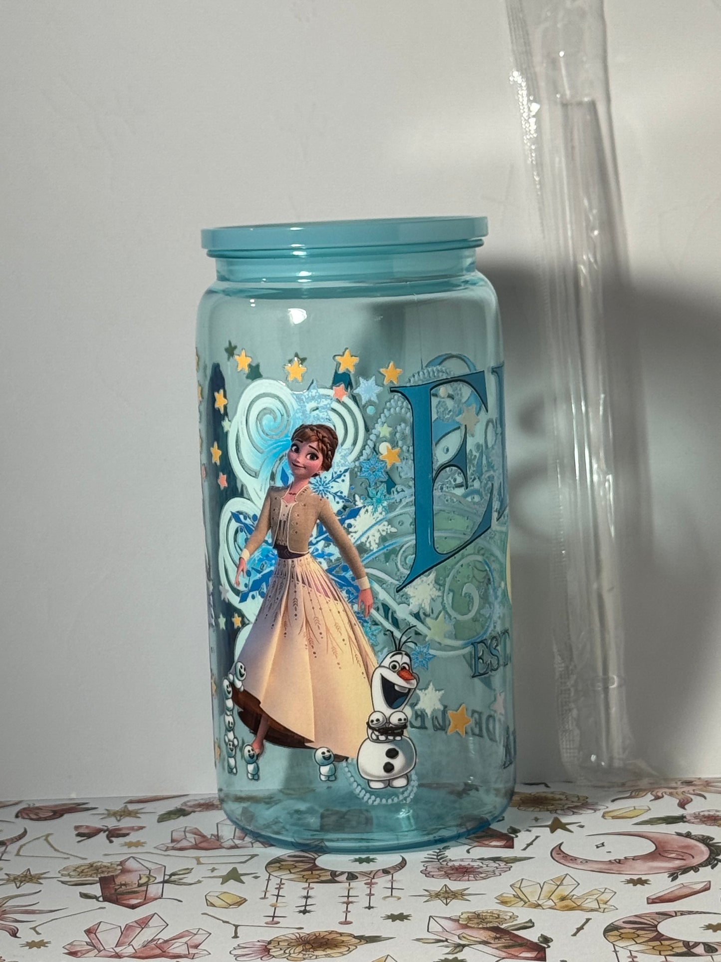 Elsa 16oz Plastic Can Cup