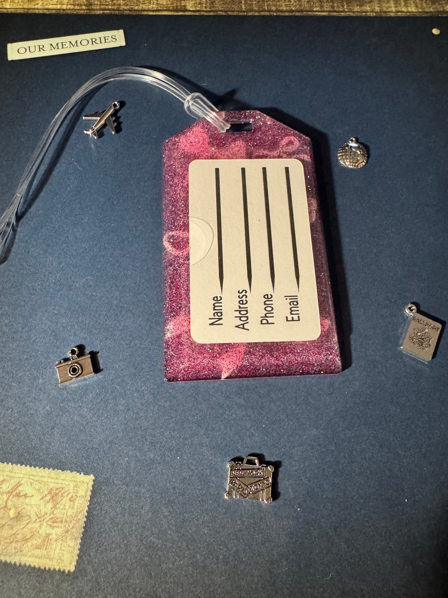 Pink Bow Bag Tag