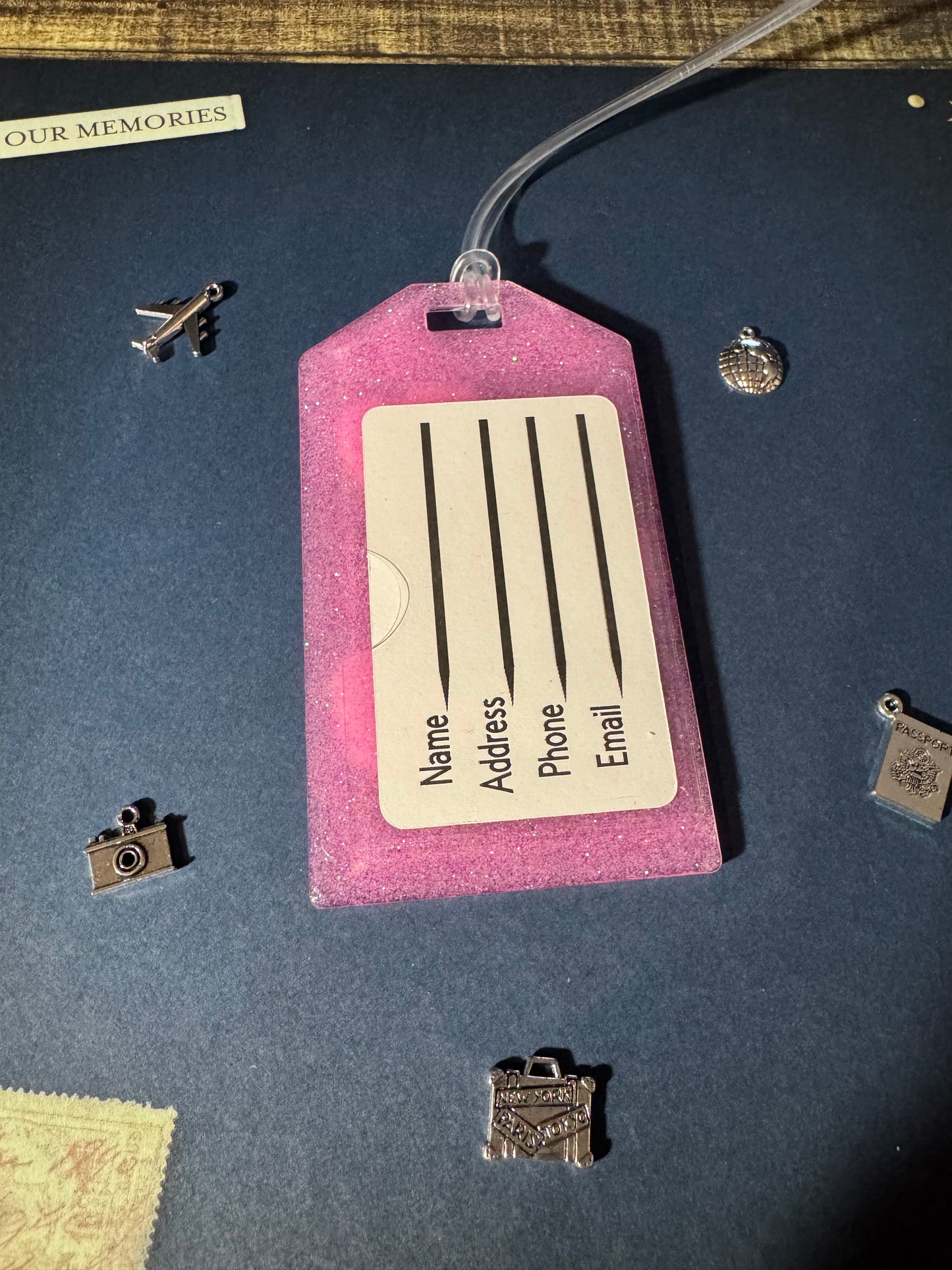 Pink Beach Love Bag Tag