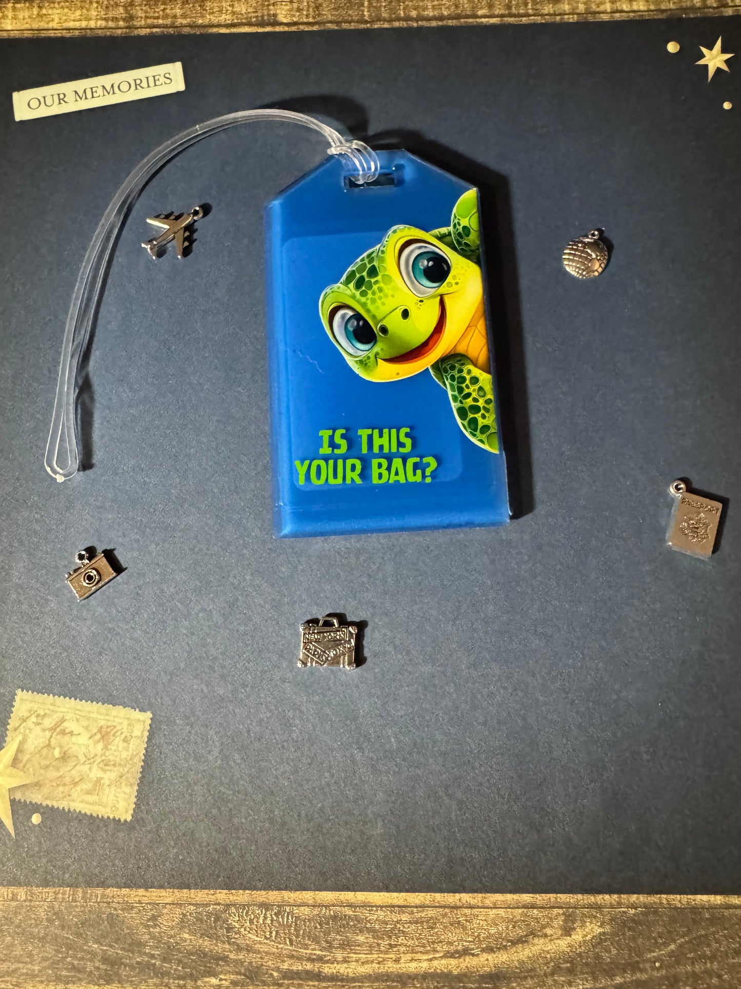 Blue Turtle Bag Tag