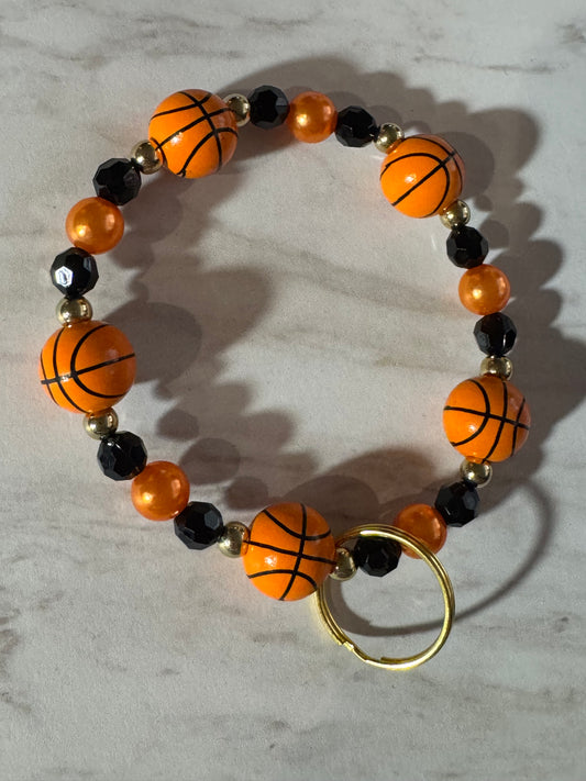 Basketball Wristlet Keychain