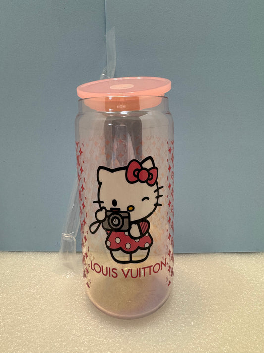 Hello Kitty LV Can Glass