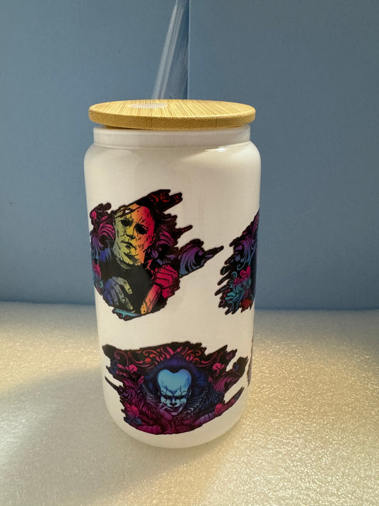 16oz Horror Splash Can Glass