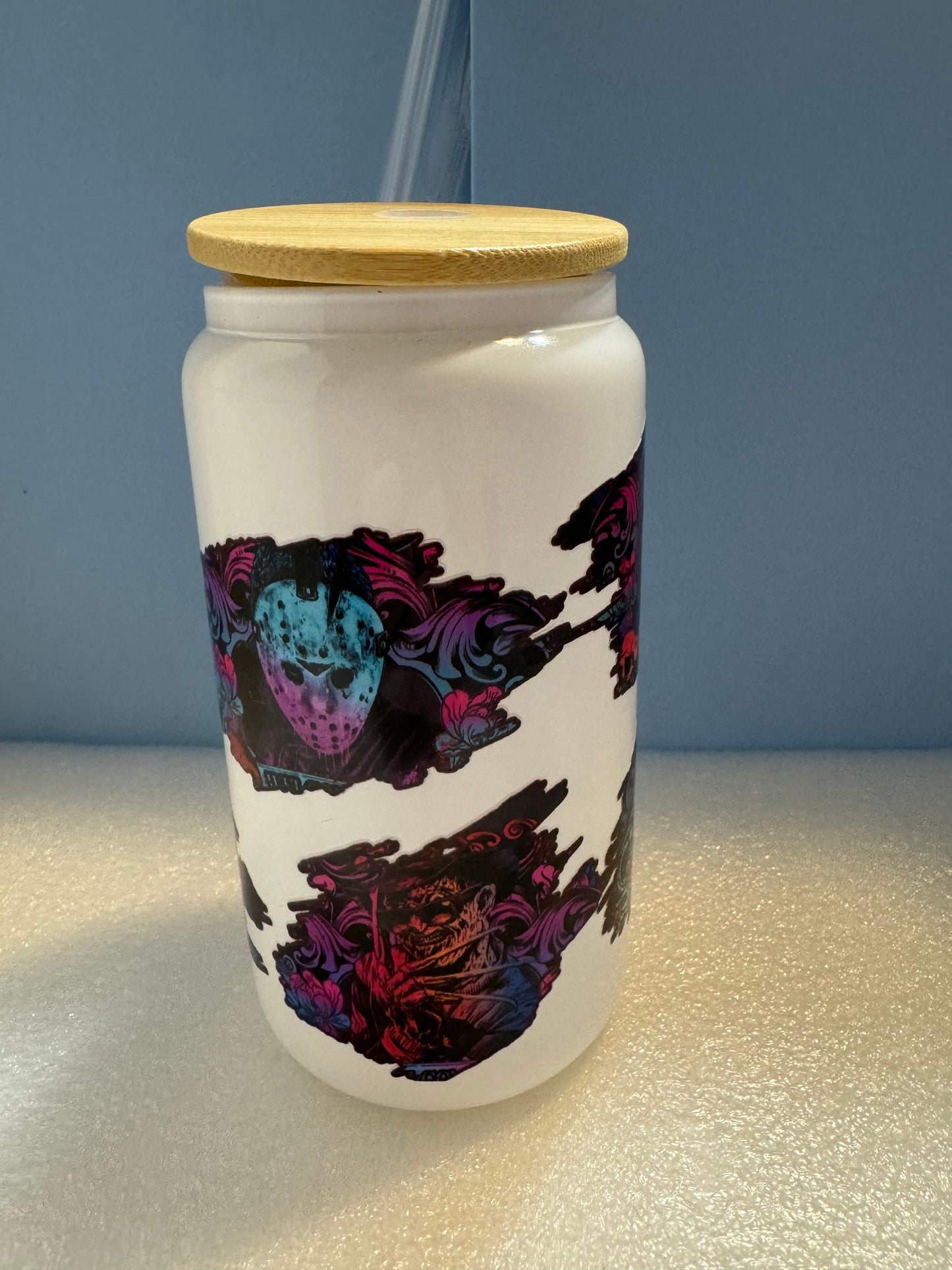 16oz Horror Splash Can Glass