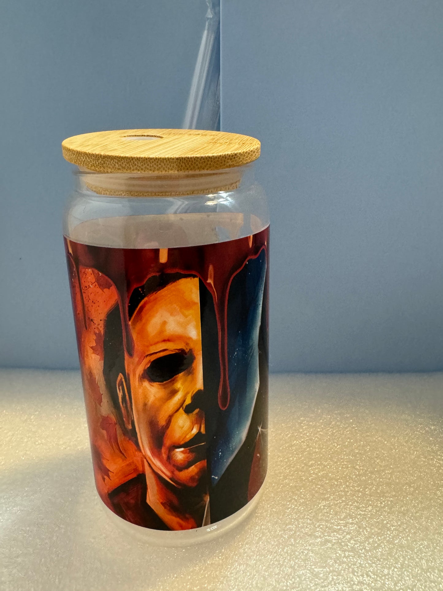 16oz Horror Tile Can Glass