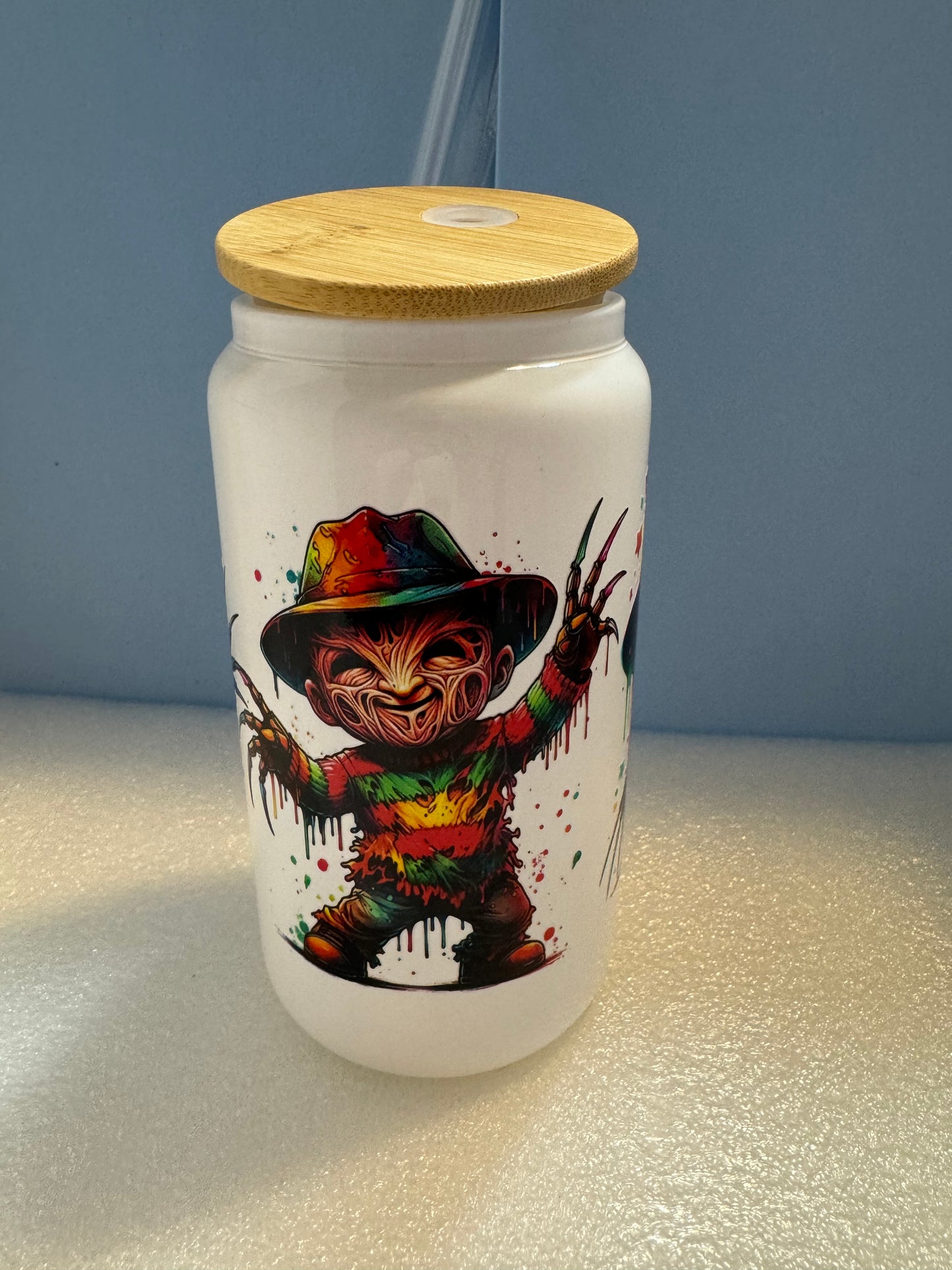 16oz. Jason Beer Can Glass