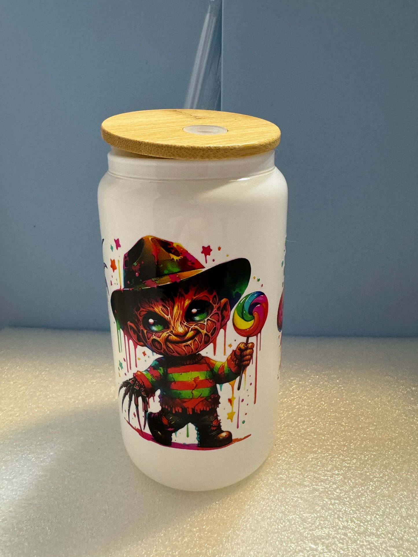 16oz. Jason Beer Can Glass