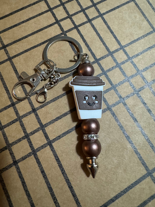 Mocha Happy Coffee cup Keychain