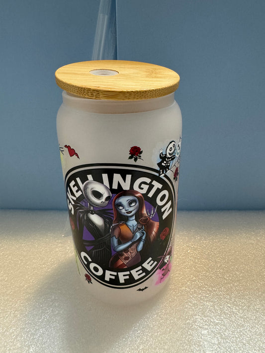 16oz Skellington Color Changing Can Glass