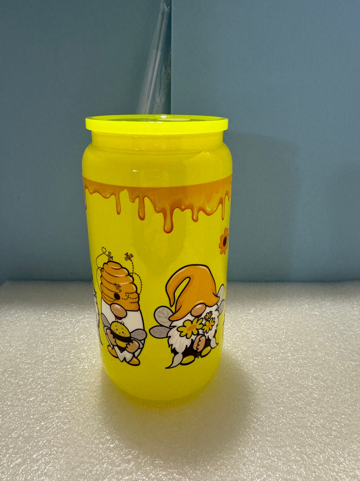 Gnome Honey Drip Can Glass