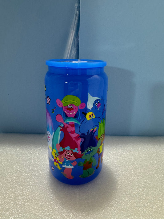 Trolls Party Can Glass