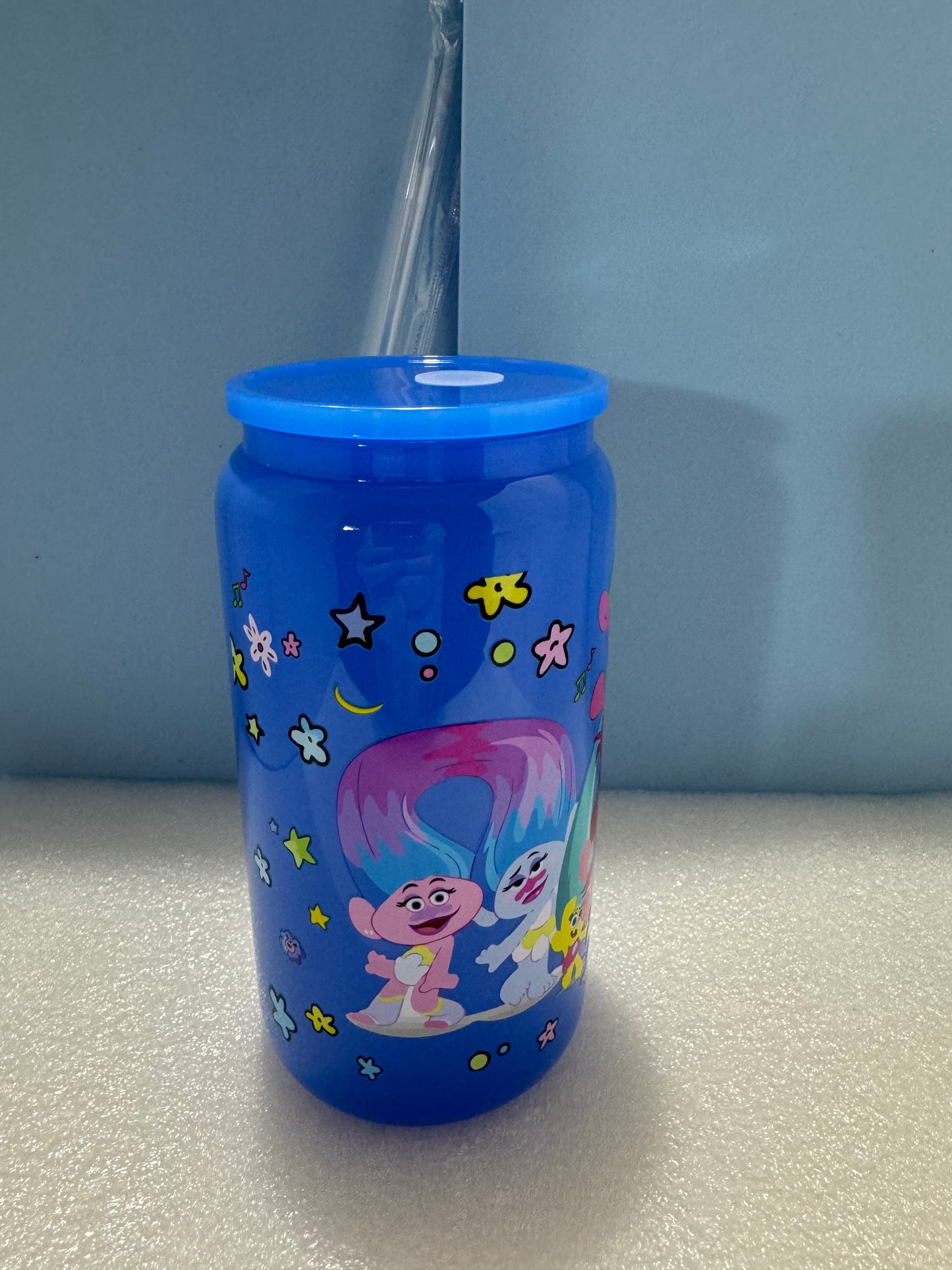 Trolls Party Can Glass