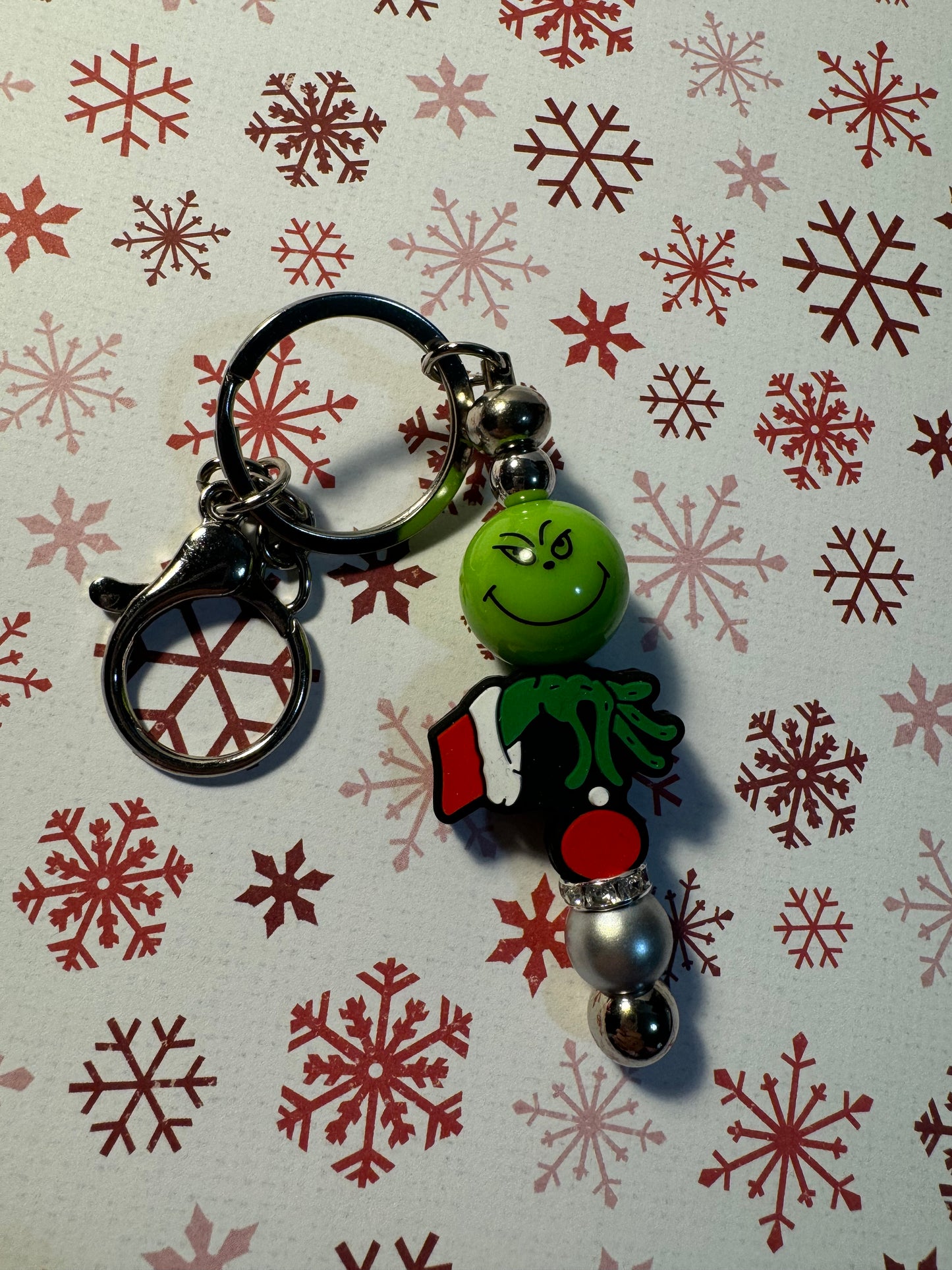 Grinch Face Keychain