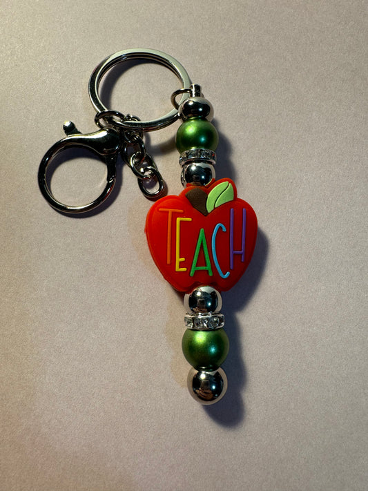 Teacher Apple Keychain