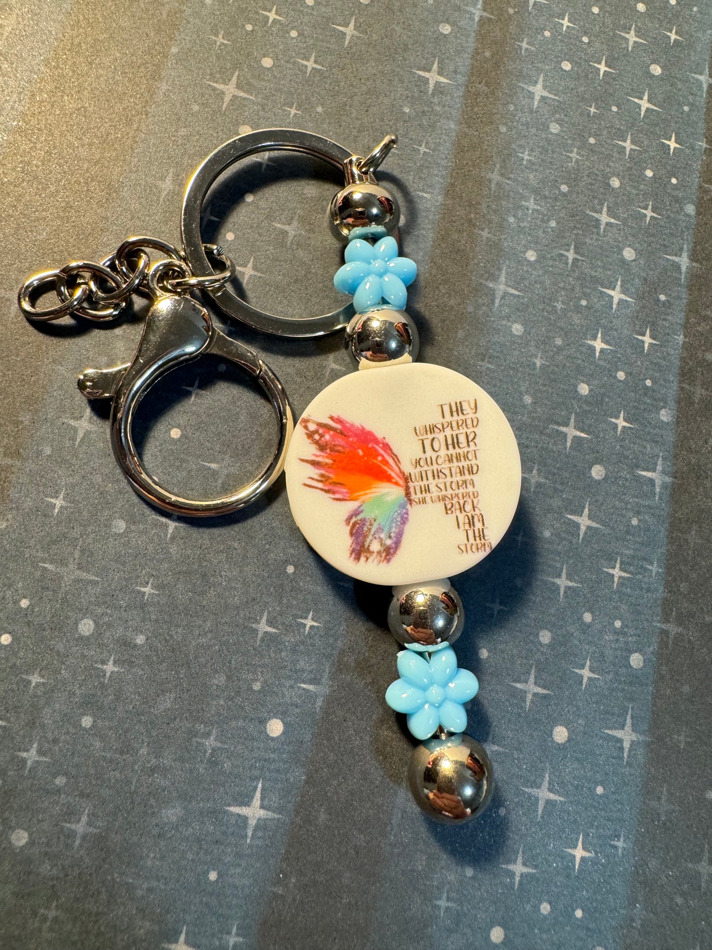 Inspirational Butterfly Keychain