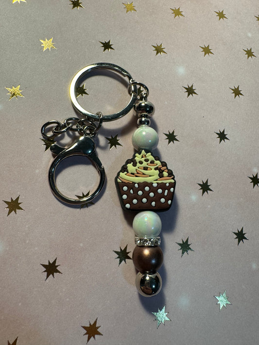 Chocolate Cupcake Keychain