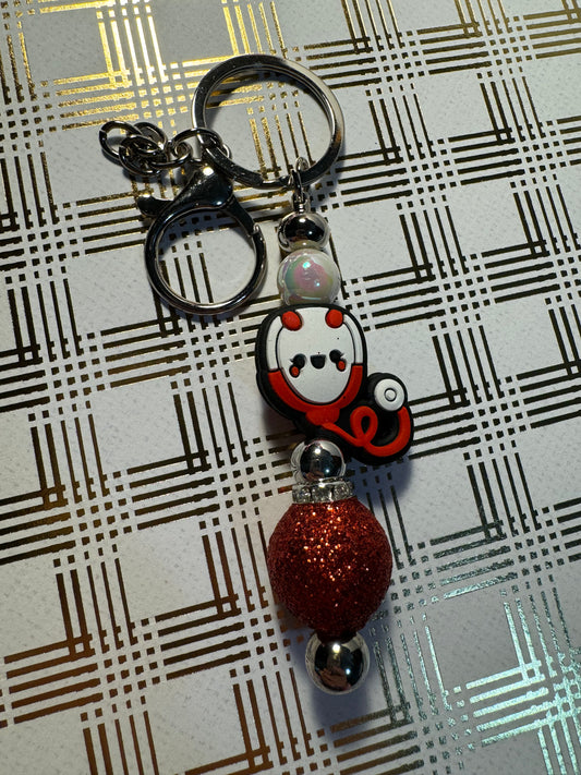 Red Nurse Life Keychain