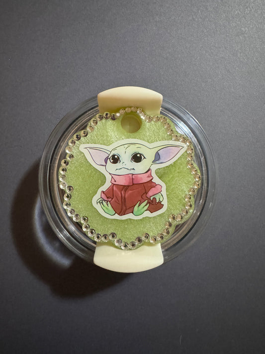 30oz Baby Yoda Bling Stanley Topper