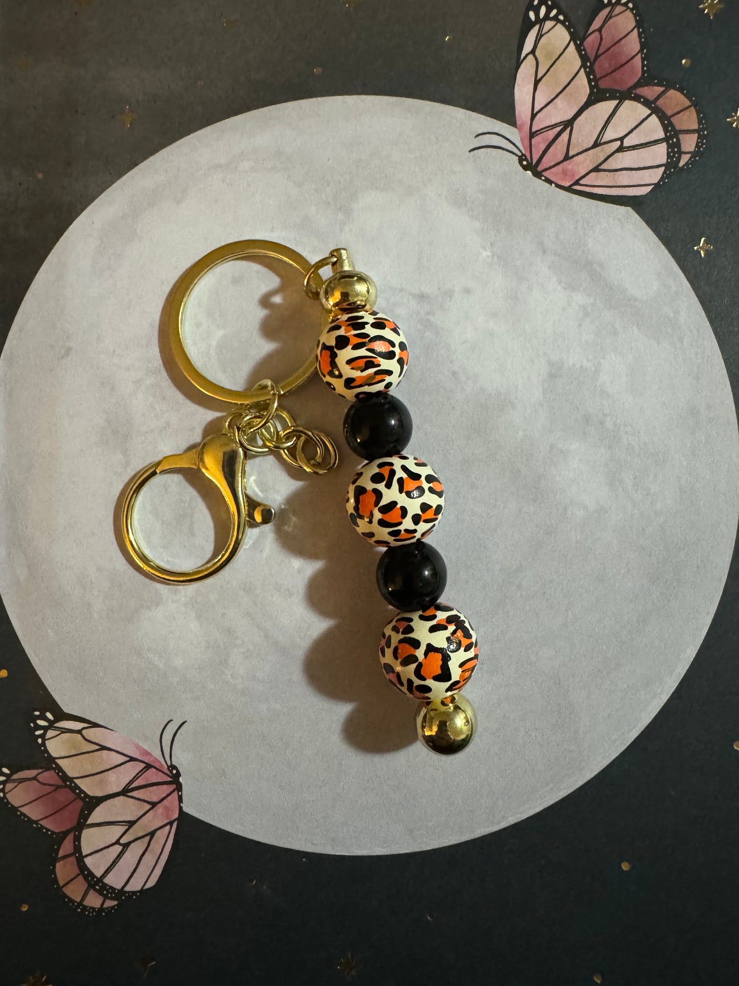 Gold Gone Wild Cheetah Keychain