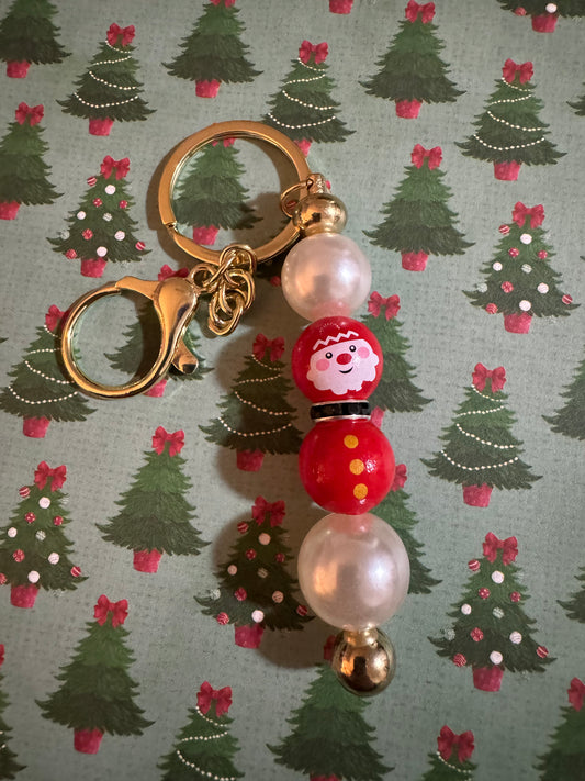 Gold Santa Clause Keychain